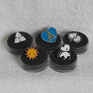 LOT A: 5 Fun & Assorted Metal & Enamel Pins!!